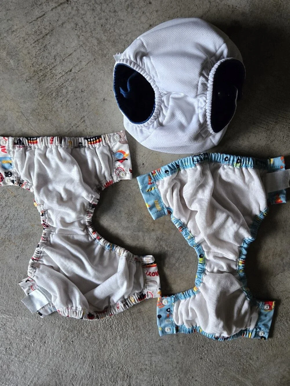 2 For $15 Kids Swim Diaper Lot Of 3 Construction Pirate And Blue XL 3T